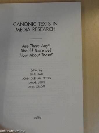 Canonic texts in media research