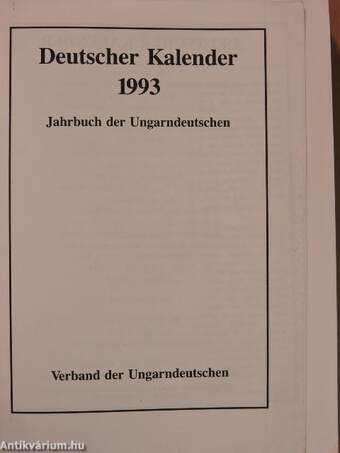 Deutscher Kalender 1993