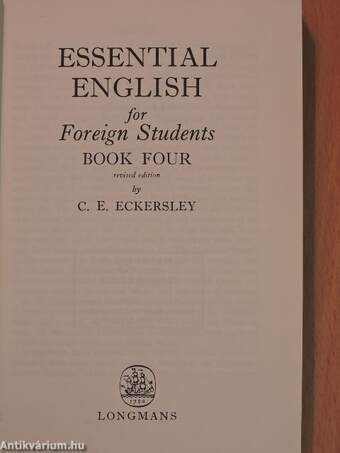 Essential English for Foreign Students Book 4.