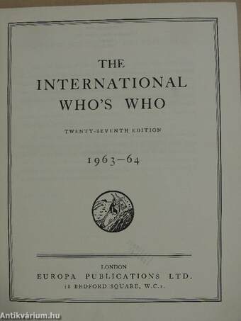 The International Who's Who 1963-64