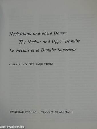 Neckarland und obere Donau/The Neckar and Upper Danube/Le Neckar et le Danube Supérieur