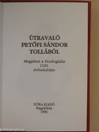 Útravaló Petőfi Sándor tollából