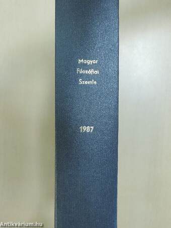 Magyar Filozófiai Szemle 1987. január-december