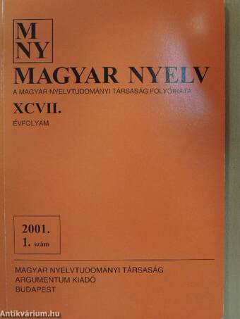 Magyar Nyelv 2001. január-december