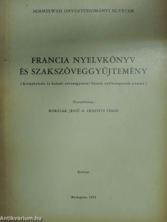 Francia nyelvkönyv és szakszöveggyűjtemény