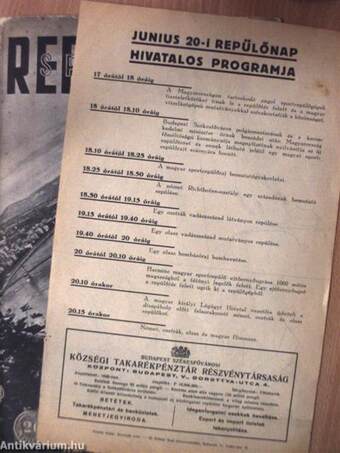 Sportrepülés 1937. június 20. - Különszám