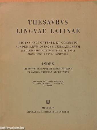 Thesaurus linguae latinae
