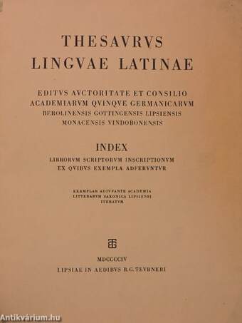 Thesaurus linguae latinae