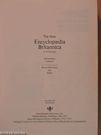 The New Encyclopaedia Britannica I-X.