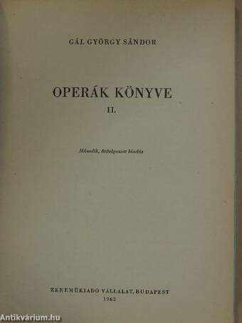 Operák könyve II.