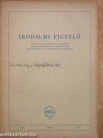 Irodalmi Figyelő 1956. április