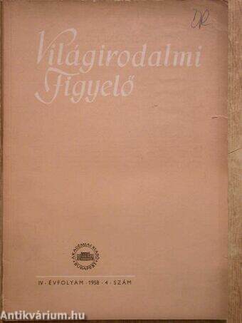 Világirodalmi Figyelő 1958/4.