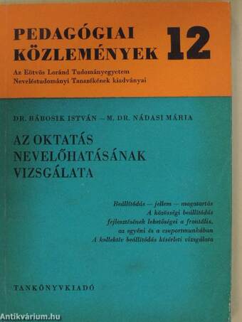 Az oktatás nevelőhatásának vizsgálata