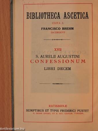 S. Aurelii Augustini confessionum