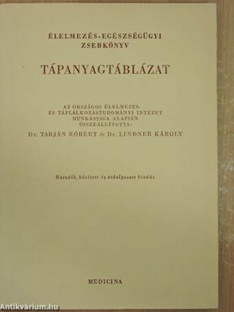 Tápanyagtáblázat