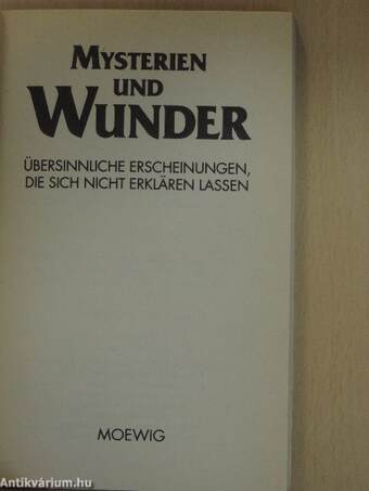 Mysterien und Wunder