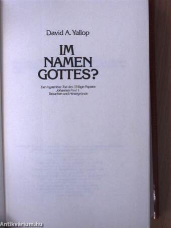 Im namen gottes?