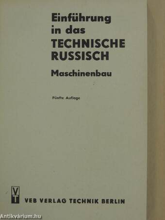 Einführung in das technische russisch - Maschinenbau