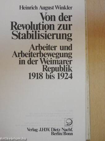 Von der Revolution zur Stabilisierung/Der Schein der Normalität/Der Weg in die Katastrophe