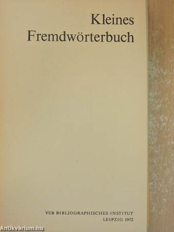 Kleines Fremdwörterbuch