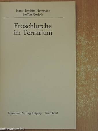 Froschlurche im Terrarium