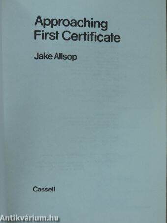 Approaching First Certificate