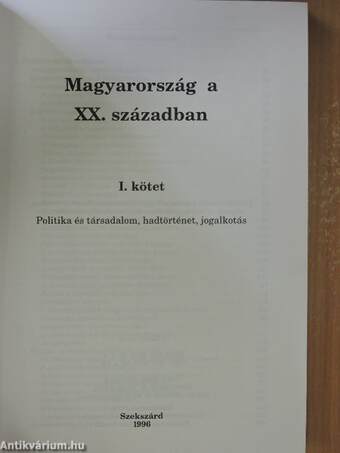 Magyarország a XX. században I-V.