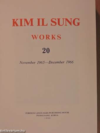 Kim Il Sung Works 20