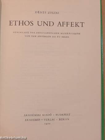 Ethos und Affekt