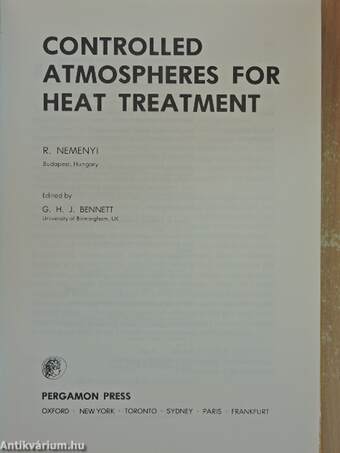 Controlled Atmospheres for Heat Treatment