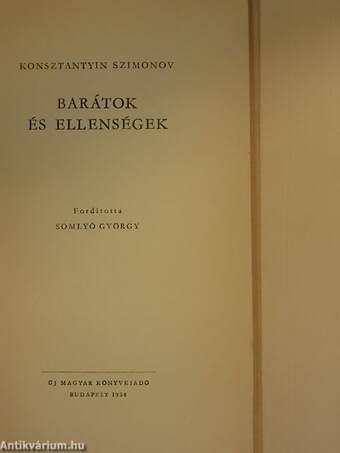 Barátok és ellenségek