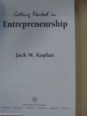 Getting started in Entrepreneurship