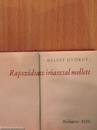 Rapszódia az íróasztal mellett (minikönyv) (számozott)