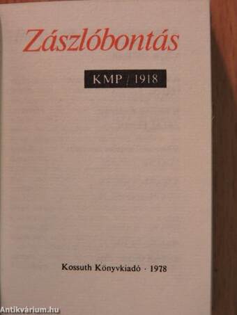 Zászlóbontás (minikönyv) (számozott)