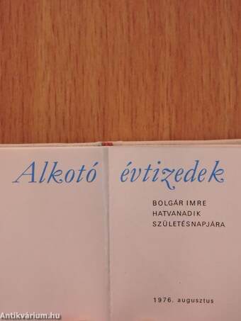 Alkotó évtizedek (minikönyv) (számozott)/Alkotó évtizedek (mikrokönyv) (számozott) - Plakettel, plexi dobozban