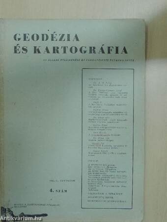 Geodézia és Kartográfia 1959/4.