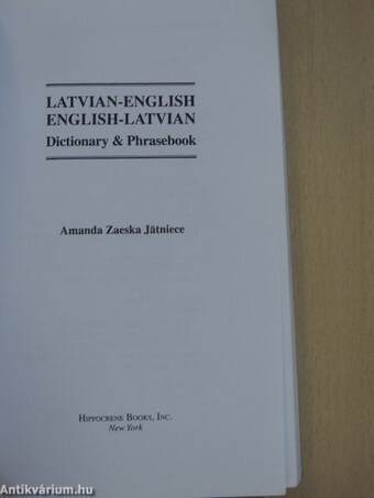 Latvian-English/English-Latvian Dictionary & Phrasebook