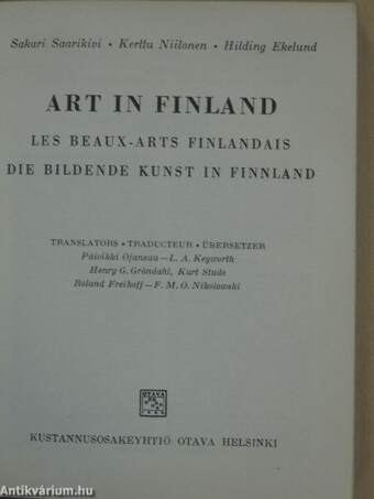 Art in Finland/Les Beaux-Arts Finlandais/Die Bildende Kunst in Finnland