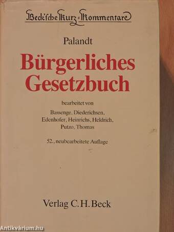 Palandt Bürgerliches Gesetzbuch