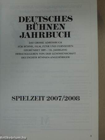 Deutsches Bühnen Jahrbuch 2008