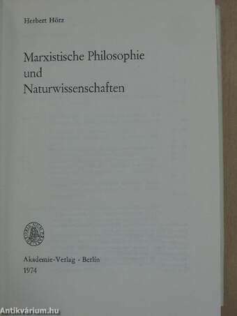 Marxistische Philosophie und Naturwissenschaften