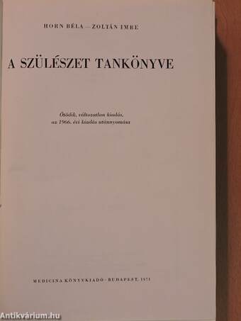 A szülészet tankönyve