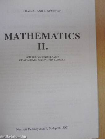 Mathematics II.