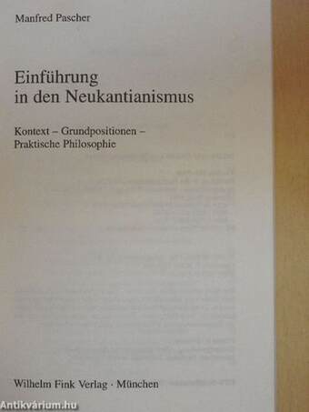 Einführung in den Neukantianismus