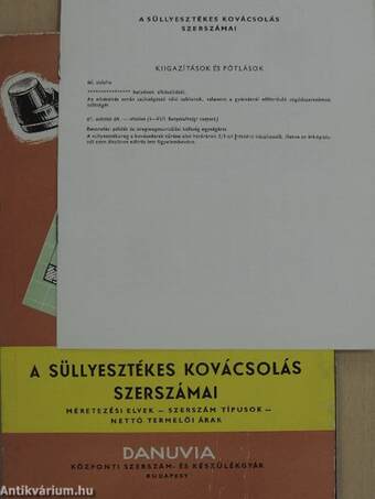 A süllyesztékes kovácsolás szerszámai