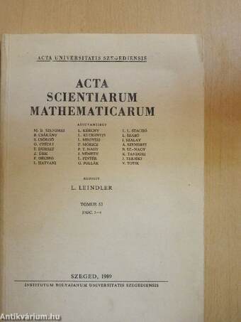 Acta Scientiarum Mathematicarum