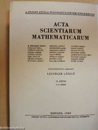 Acta Scientiarum Mathematicarum