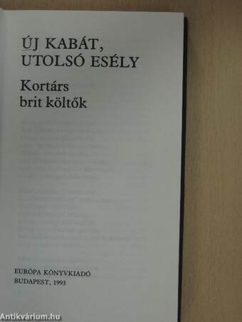 Új kabát, utolsó esély