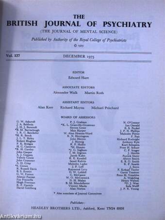 The British Journal of Psychiatry December 1975