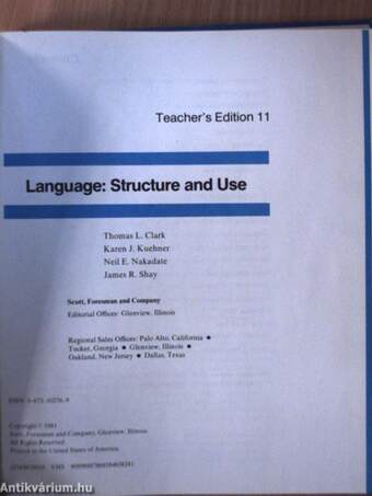 Language: Structure and Use - Teacher's Edition